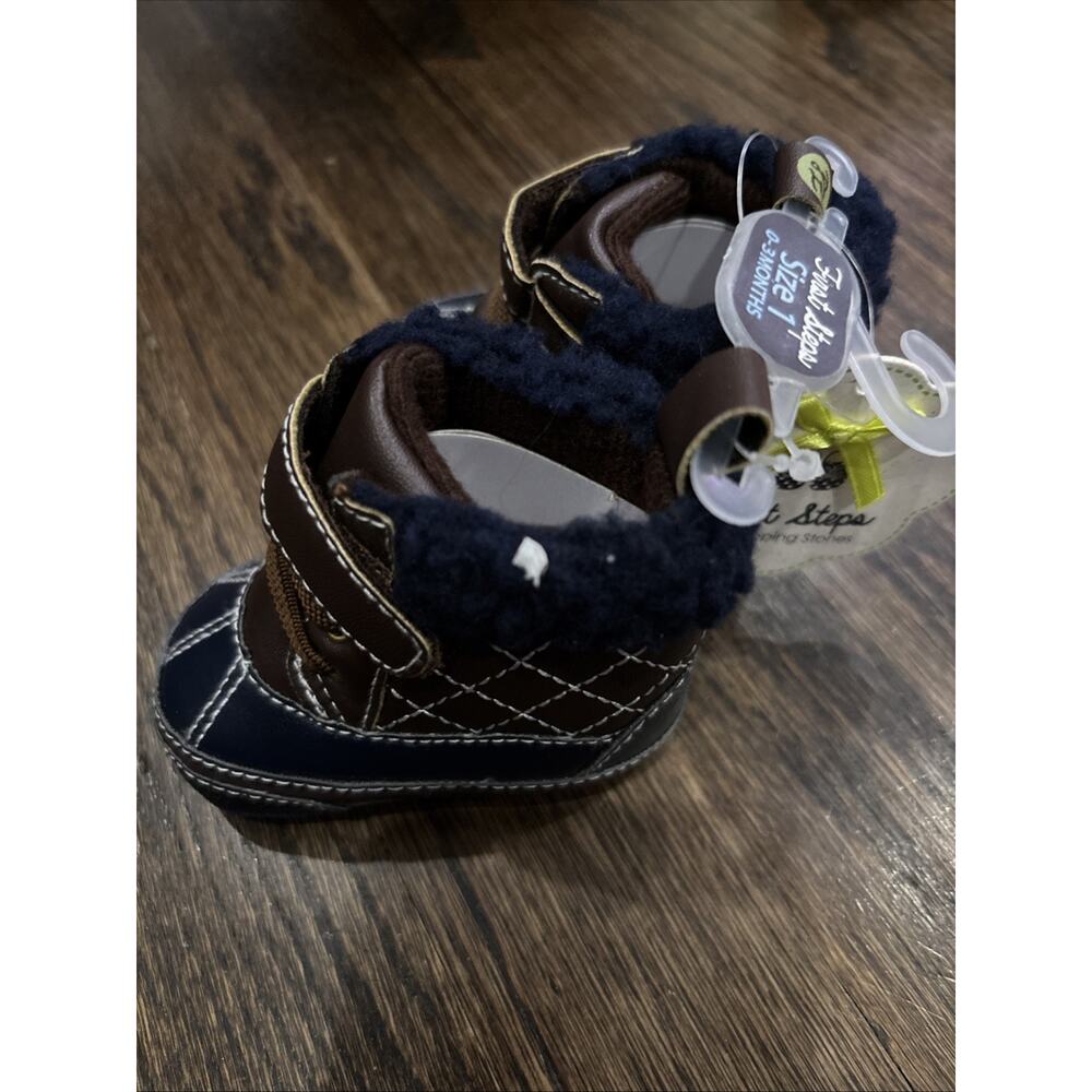 First Steps Baby Boy's Shoes Size 1. 0-3 Months. NEW